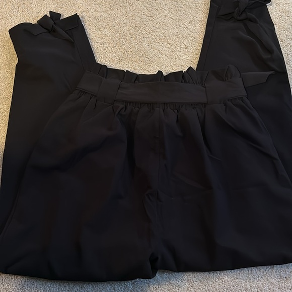 GRACE KARIN High Waist Pencil Pants w/ Pockets Bow-Knot Cropped Paper Bag Pants - Picture 3 of 6